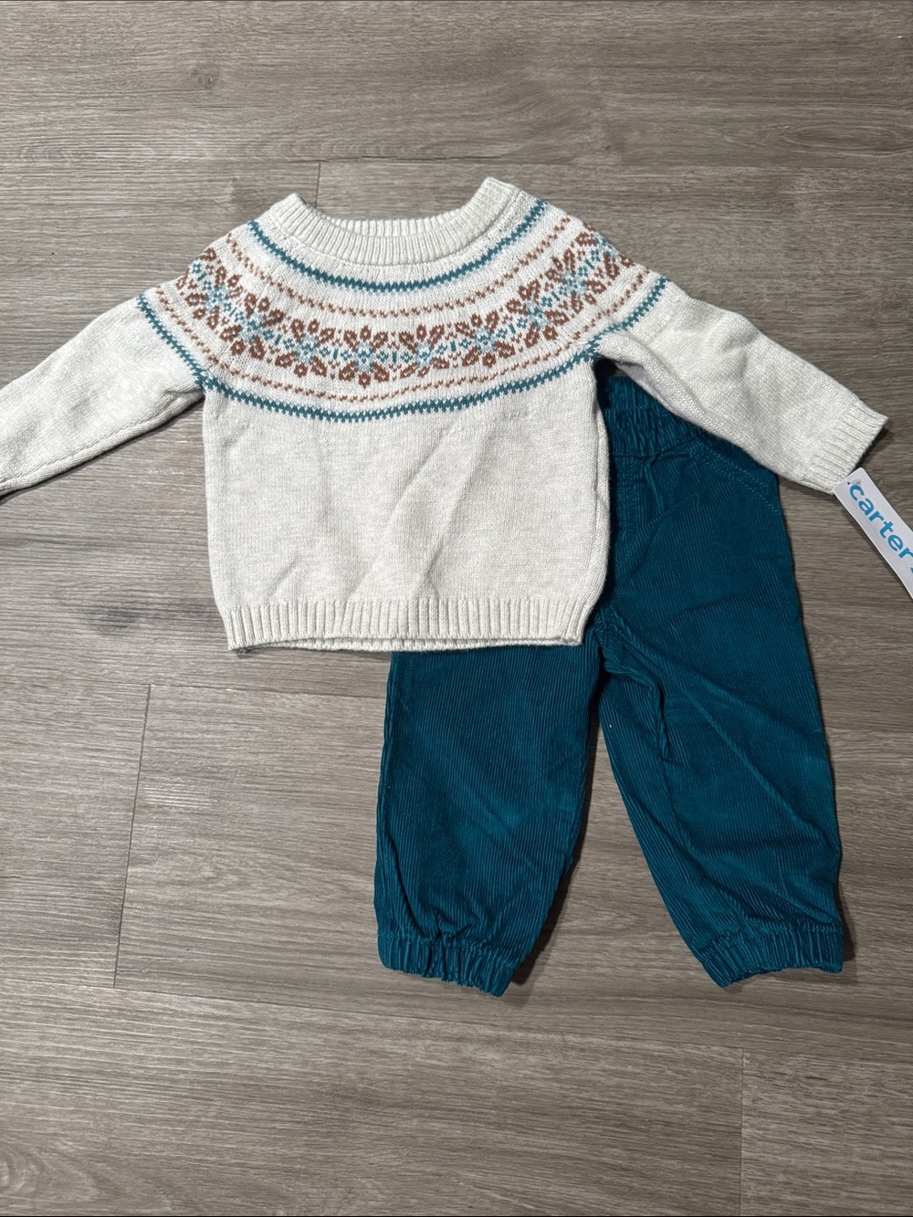 Carters Matching Sweater + Corduroy Pants